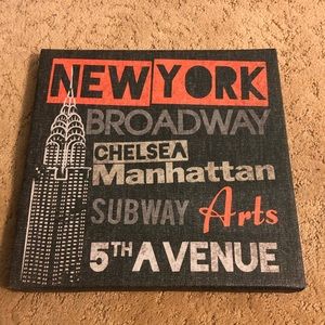 New York Canvas Sign
